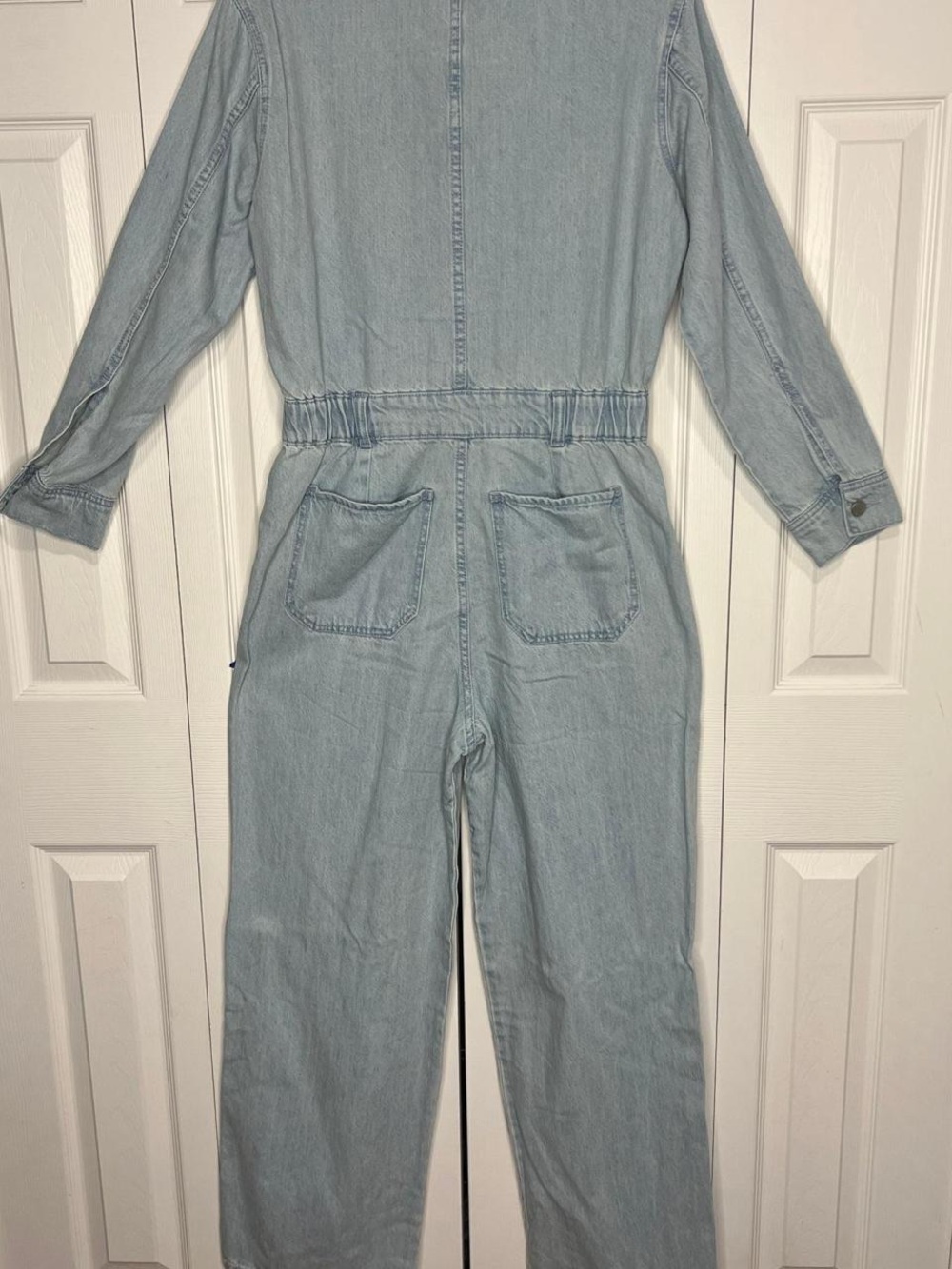 Universal Thread: Denim Jumpsuit Utility Boho Minimalist Light Wash - Picture 3 of 8